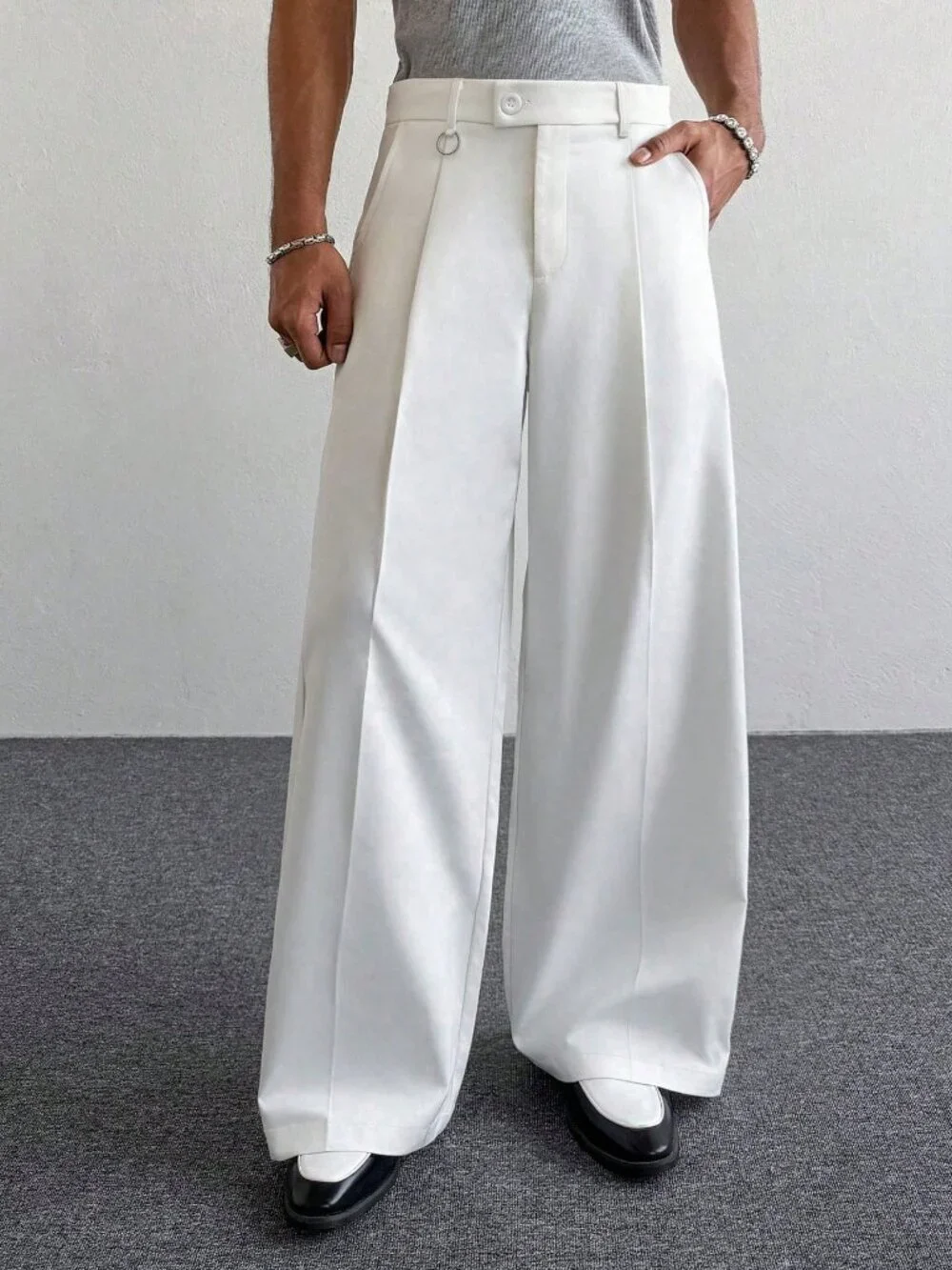 White Casual Men's Trousers